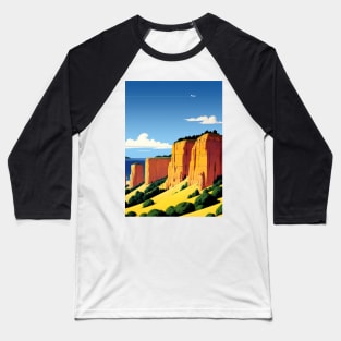 Japan, mountains and rocks on the sea — City Pop art, anime landscape Baseball T-Shirt